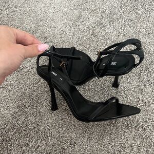 Zara Black Strappy Heels